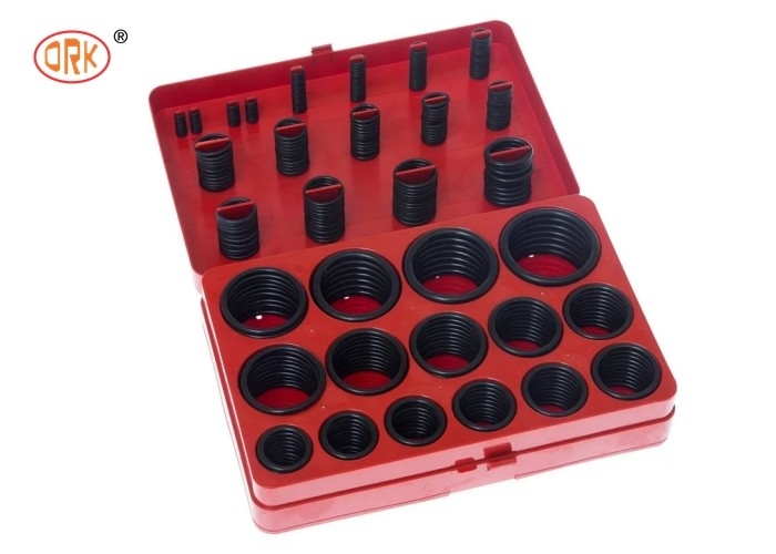 De zwarte Lekvrije NBR O-ringen van 382pcs in Rood Blauw Geel O Ring Kits voor Vrachtwagen