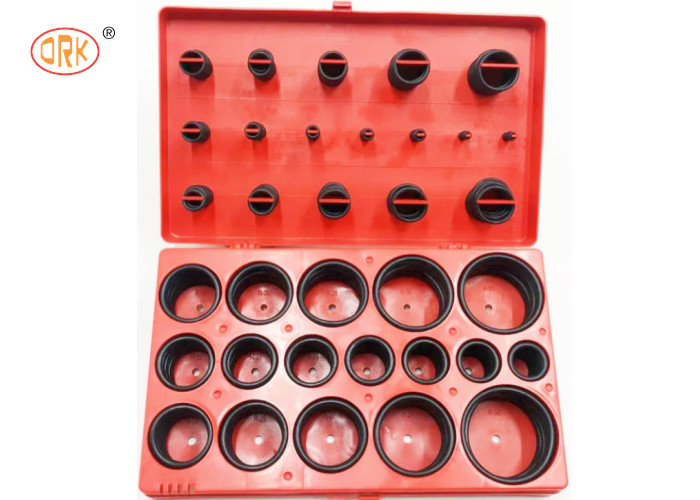 De zwarte Lekvrije NBR O-ringen van 382pcs in Rood Blauw Geel O Ring Kits voor Vrachtwagen