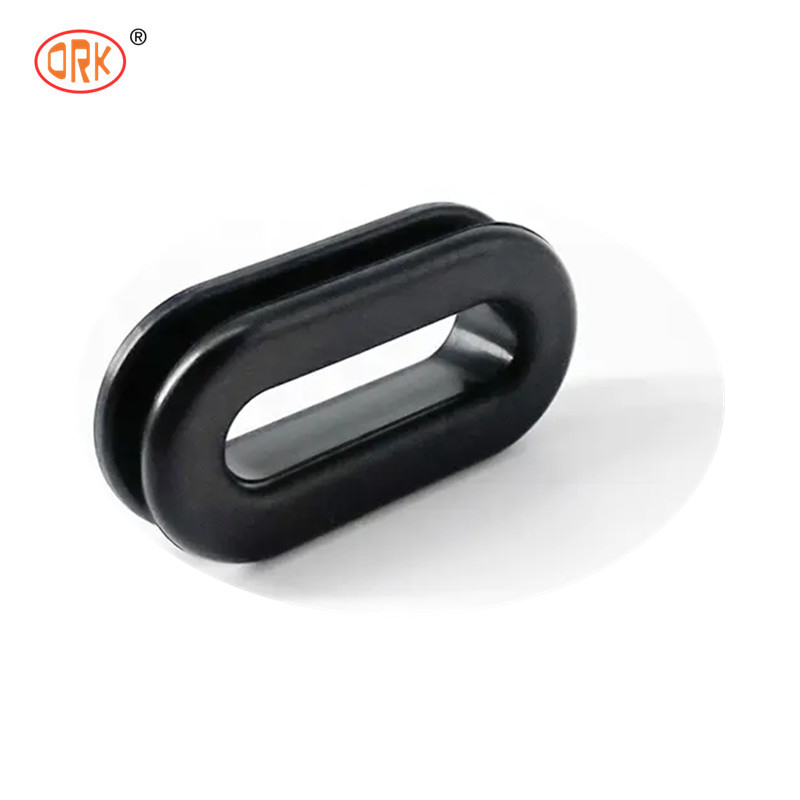 Op maat gemaakte warmtebestendige zwarte siliconen rubberen gaten grommets stekker / rubberen kabel grommet ring voor auto onderdelen