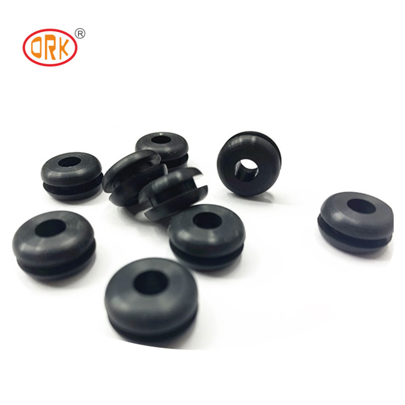 Op maat gemaakte warmtebestendige zwarte siliconen rubberen gaten grommets stekker / rubberen kabel grommet ring voor auto onderdelen