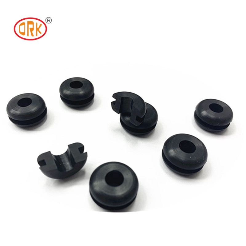Op maat gemaakte warmtebestendige zwarte siliconen rubberen gaten grommets stekker / rubberen kabel grommet ring voor auto onderdelen