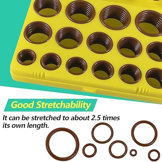 Hoge duurzaamheid 386PCS FKM 75A Bruine loodgieters O Ring Kit voor automotive kraan reparatie afdichtingen